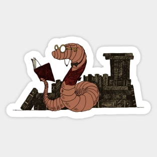 Book Worm Sticker